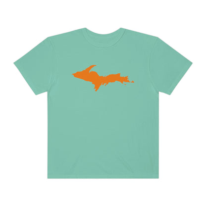 Michigan Upper Peninsula T-Shirt (w/ Orange UP Outline) | Unisex Garment-Dyed