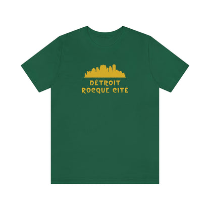 'Détroit Rocque Cité' with Skyline T-Shirt | Unisex Standard Fit