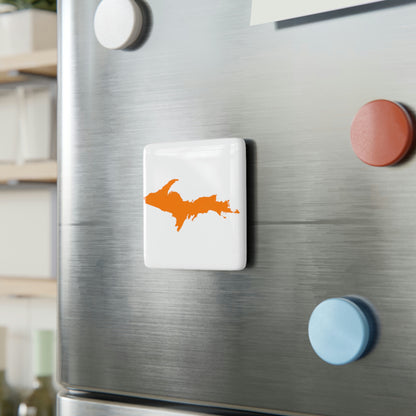 Michigan Upper Peninsula Porcelain Magnet (w/ Orange UP Outline)