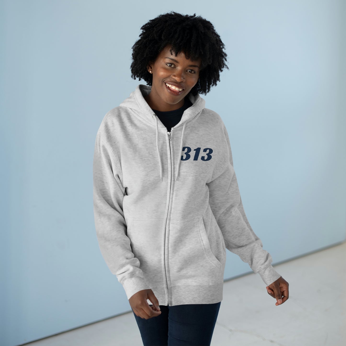 Detroit '313' Full-Zip Hoodie | Racing Font