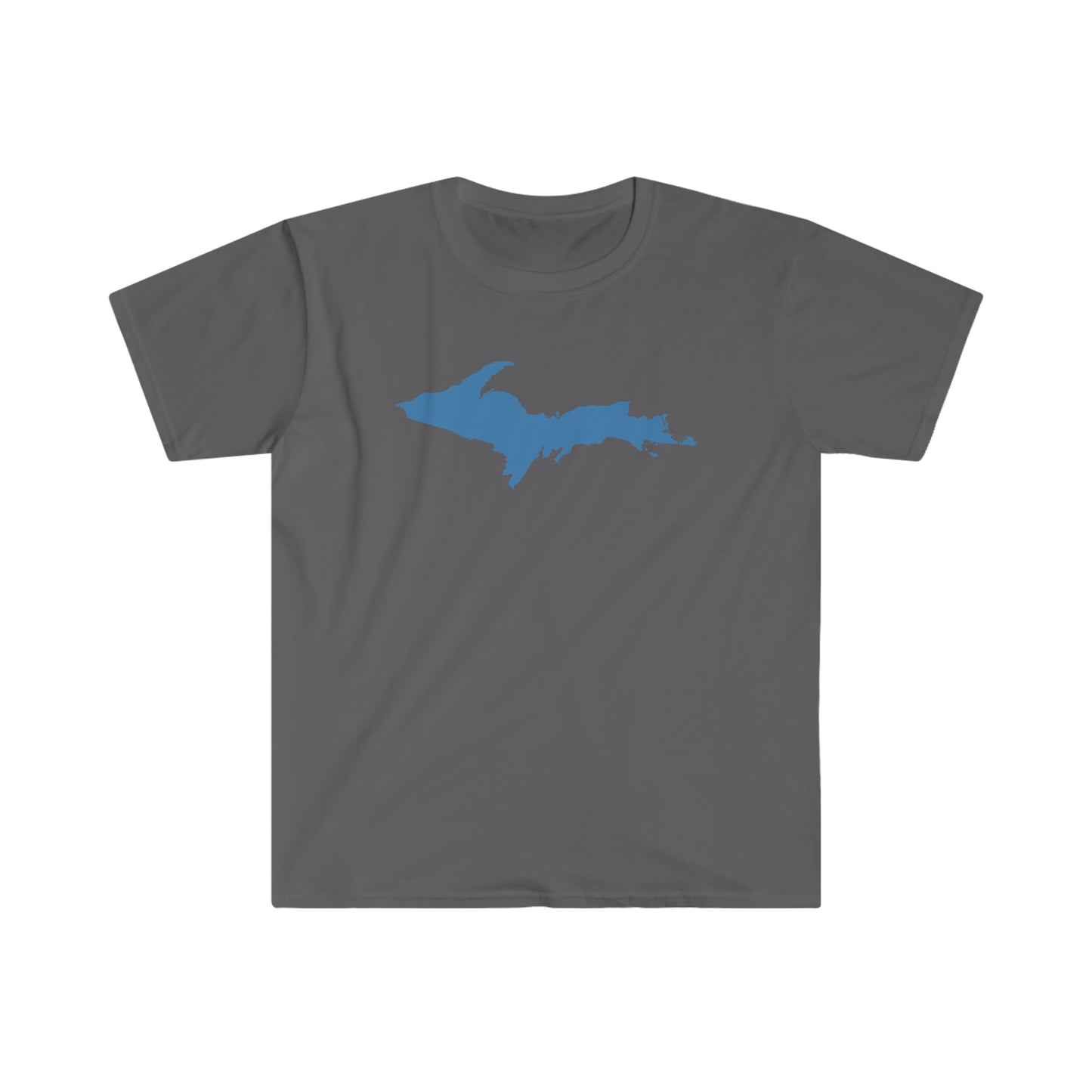 Michigan Upper Peninsula T-Shirt (w/ Lake Superior Blue UP Outline) | Unisex Budget