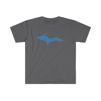 Michigan Upper Peninsula T-Shirt (w/ Lake Superior Blue UP Outline) | Unisex Budget