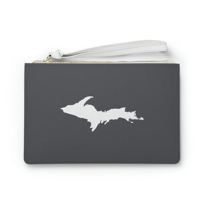 Michigan Upper Peninsula Clutch Bag (Iron Ore Grey w/UP Outline)