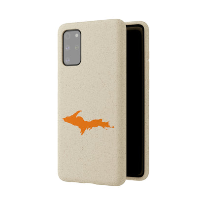 Michigan Upper Peninsula Biodegradable Phone Cases (w/ Orange UP Outline) | Samsung Android