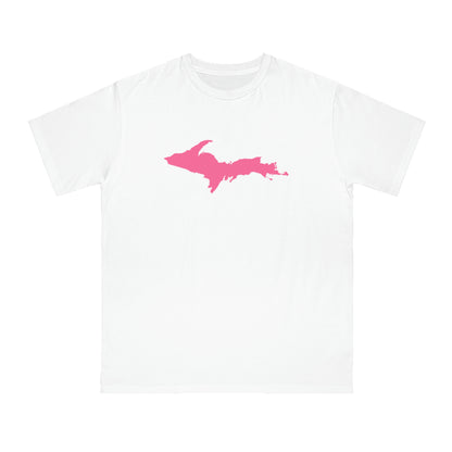 Michigan Upper Peninsula T-Shirt (w/ Pink UP Outline) | Organic Unisex