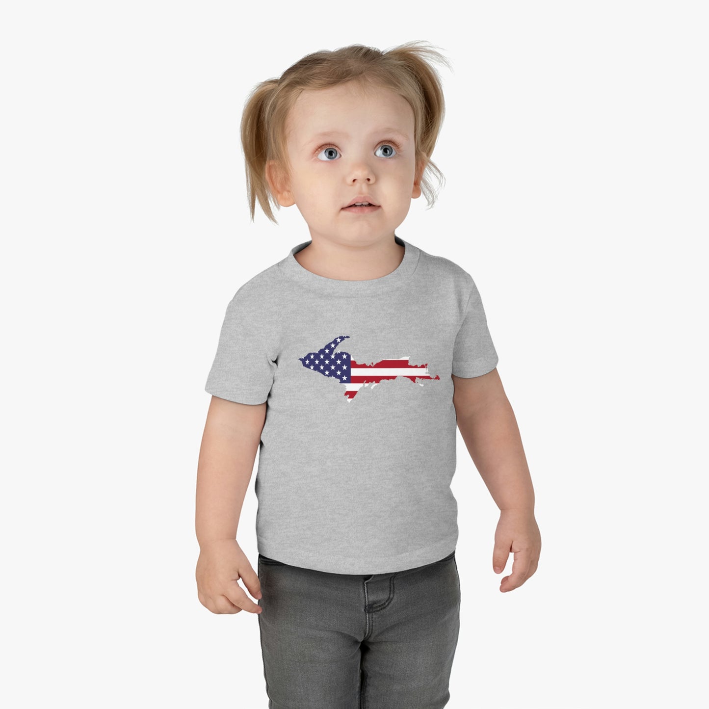 Michigan Upper Peninsula Infant T-Shirt (w/ UP USA Flag Outline) | Short Sleeve