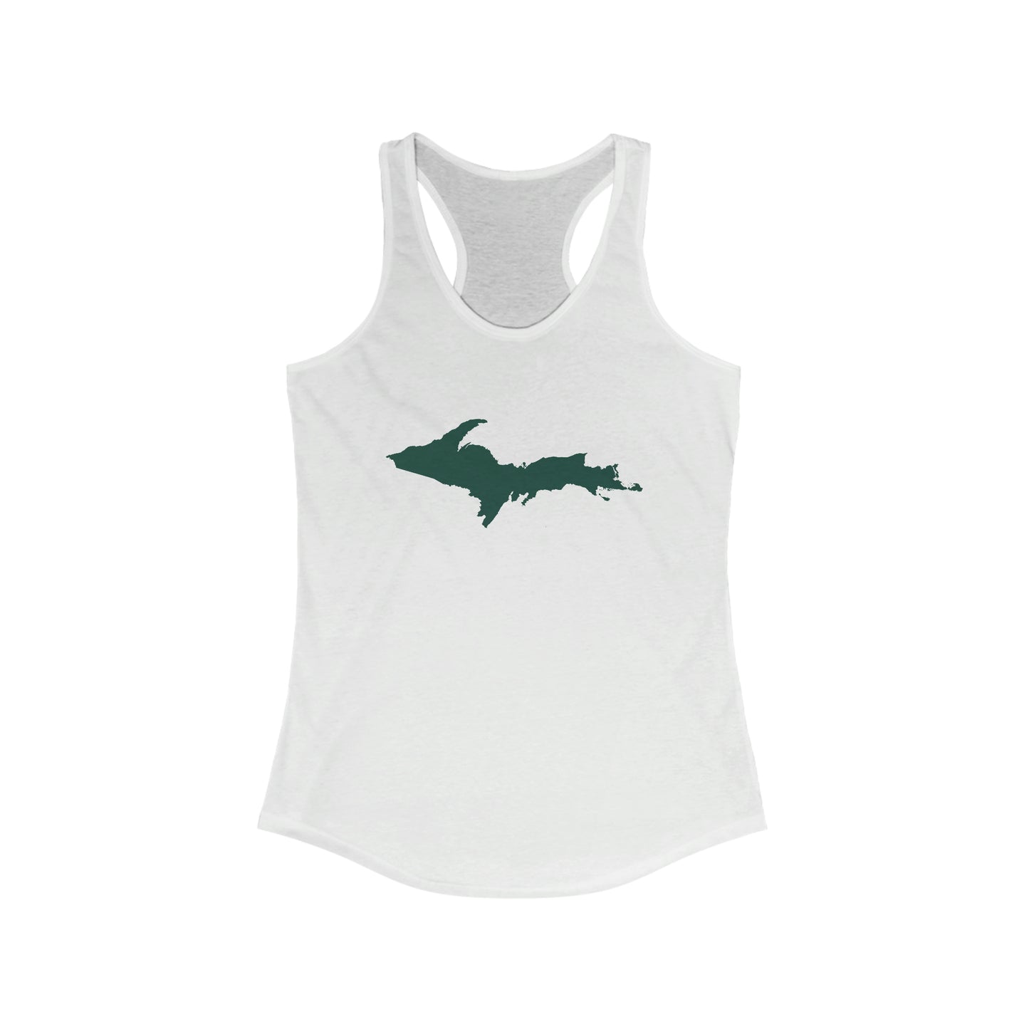 Michigan Upper Peninsula Tank Top (w/ Green UP Outline) | Women's Racerback