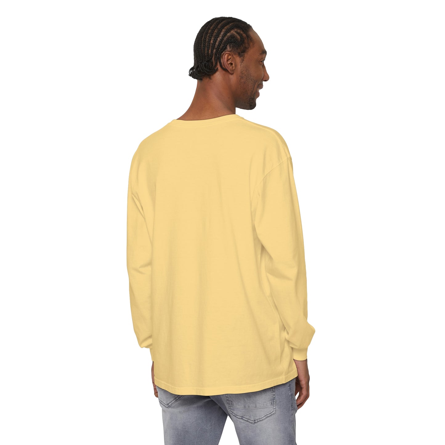 Michigan Upper Peninsula Garment-Dyed T-Shirt (w/ Orange UP Outline) | Unisex Long Sleeve