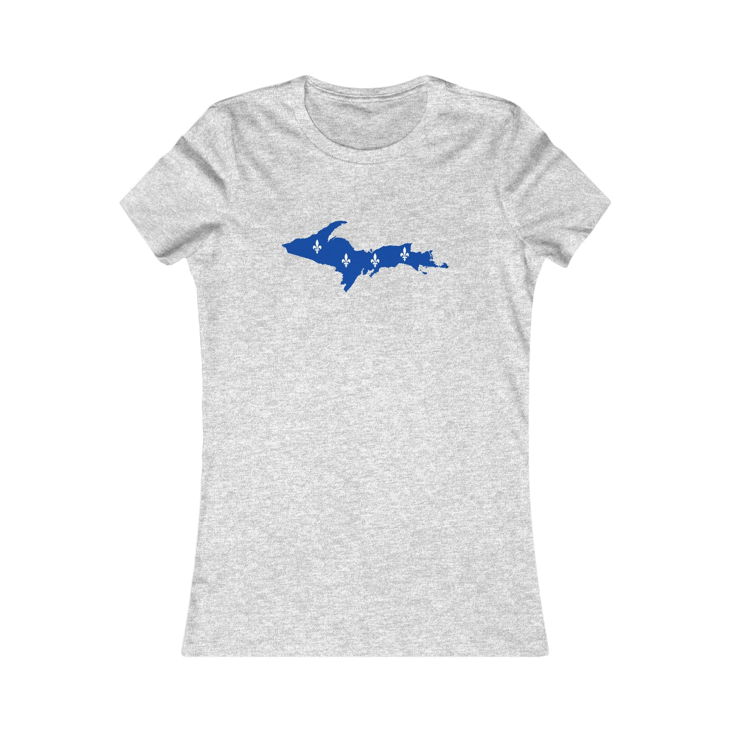 Michigan Upper Peninsula T-Shirt (w/ UP Quebec Flag Outline) | Women's Slim Fit