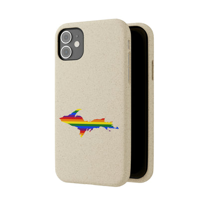 Michigan Upper Peninsula Biodegradable Phone Cases (w/ UP Pride Flag Outline) | Apple iPhone