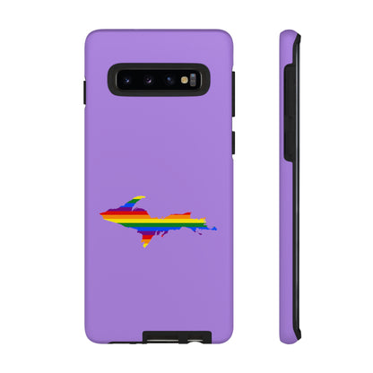 Michigan Upper Peninsula Tough Phone Case (Lavender w/ UP Pride Flag Outline) | Samsung & Pixel Android