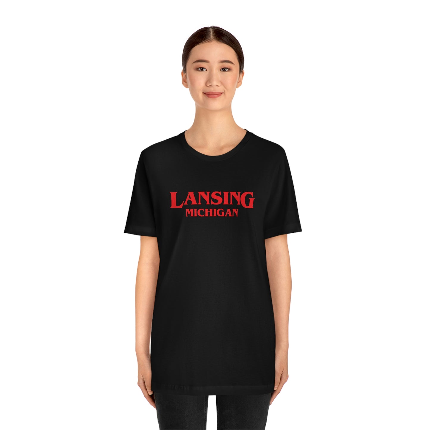 'Lansing Michigan' ' T-Shirt (1980s Drama Parody) | Unisex Standard Fit