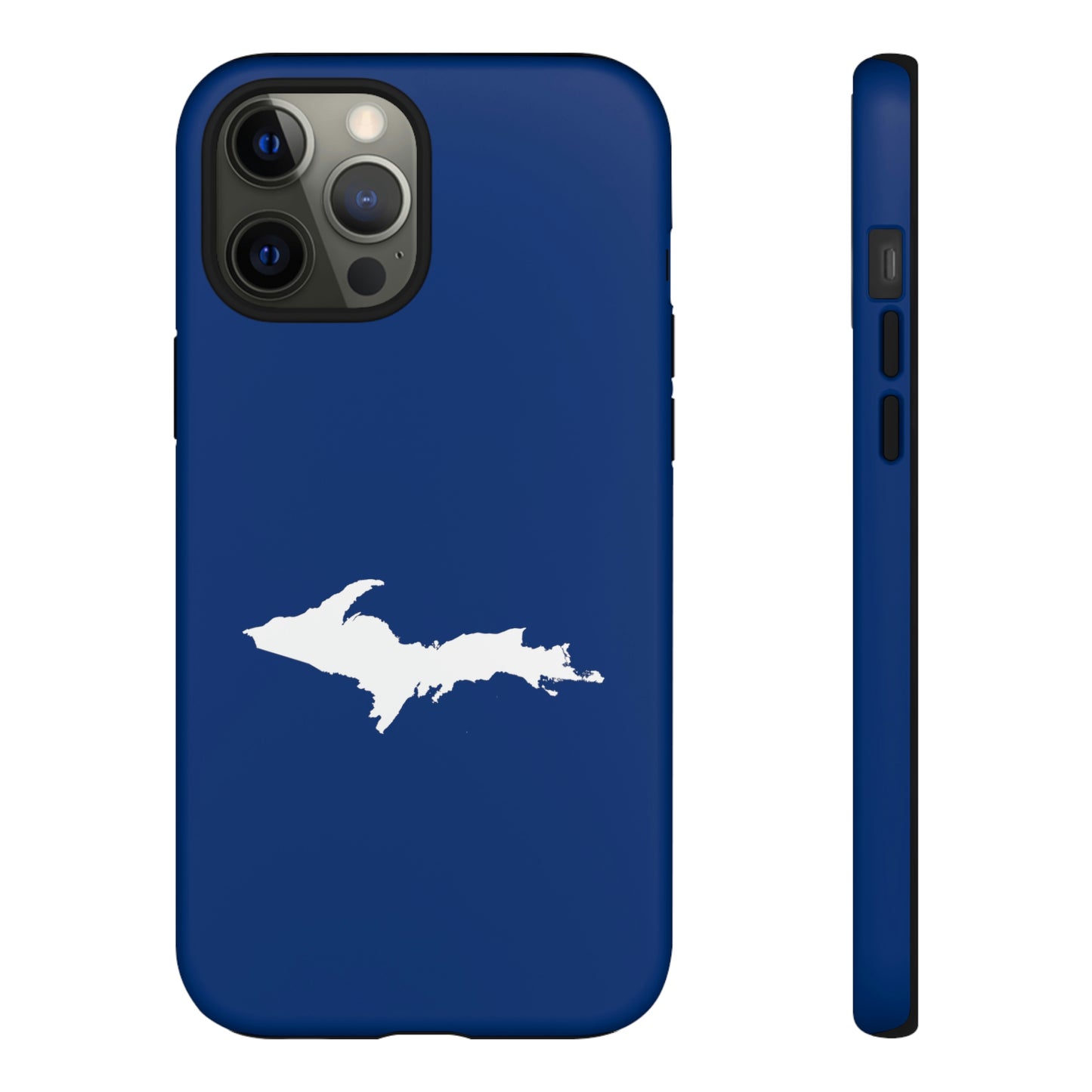 Michigan Upper Peninsula Tough Phone Case (Dearborn Blue w/ UP Outline) | Apple iPhone