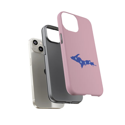 Michigan Upper Peninsula Tough Phone Case (Pink w/ UP Quebec Flag Outline) | Apple iPhone