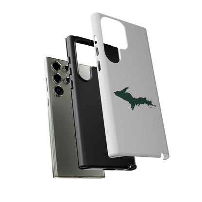 Michigan Upper Peninsula Tough Phone Case (Birch Bark White w/ Green UP Outline) | Samsung & Pixel Android