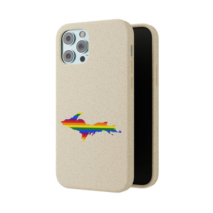 Michigan Upper Peninsula Biodegradable Phone Cases (w/ UP Pride Flag Outline) | Apple iPhone