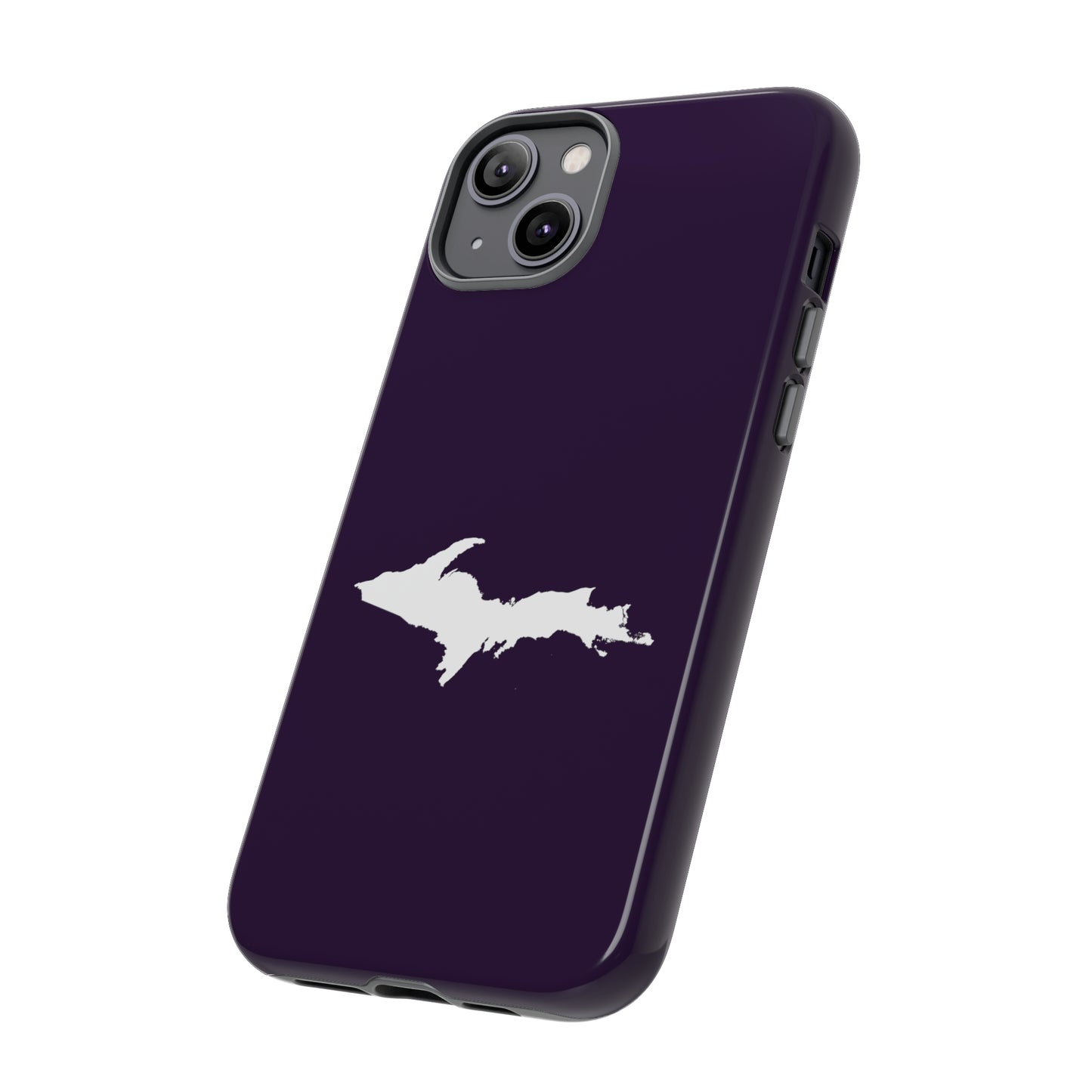 Michigan Upper Peninsula Tough Phone Case (Blackcurrant w/ UP Outline) | Apple iPhone