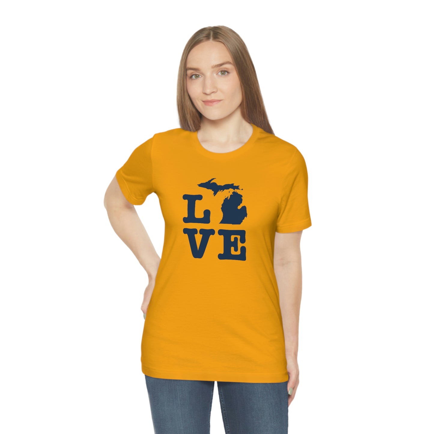 Michigan 'Love' T-Shirt (Typewriter Font) | Unisex Standard Fit