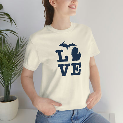 Michigan 'Love' T-Shirt (Typewriter Font) | Unisex Standard Fit