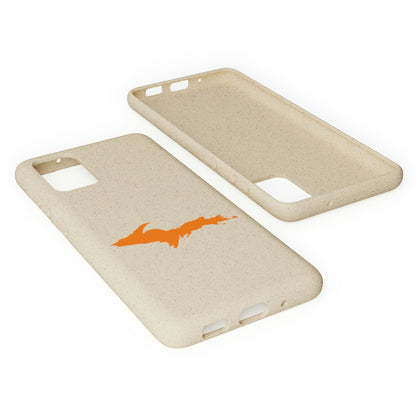 Michigan Upper Peninsula Biodegradable Phone Cases (w/ Orange UP Outline) | Samsung Android