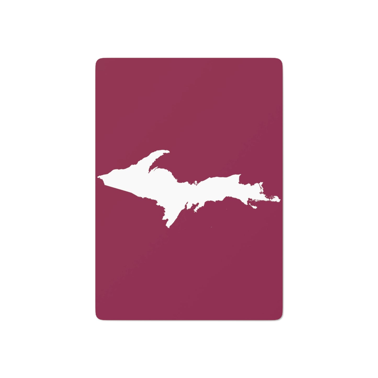 Michigan Upper Peninsula Poker Cards (Ruby Red w/ UP Outline)