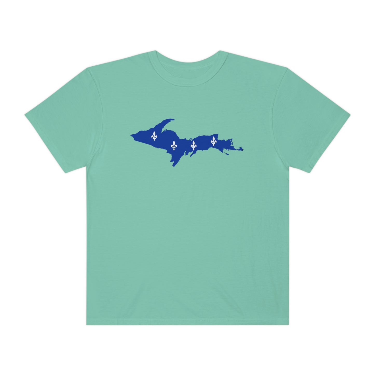 Michigan Upper Peninsula T-Shirt (w/ UP Quebec Flag Outline) | Unisex Garment-Dyed