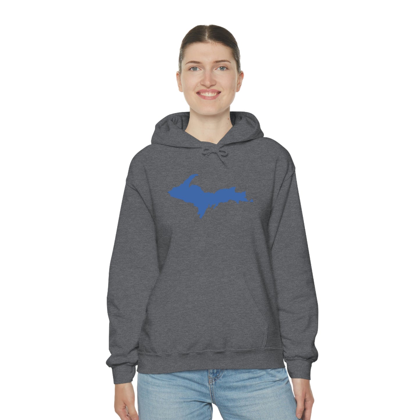 Michigan Upper Peninsula Hoodie (w/ Blue U.P. Outline) | Unisex Standard