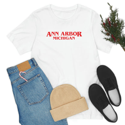 'Ann Arbor Michigan' ' T-Shirt (1980s Drama Parody) | Unisex Standard Fit