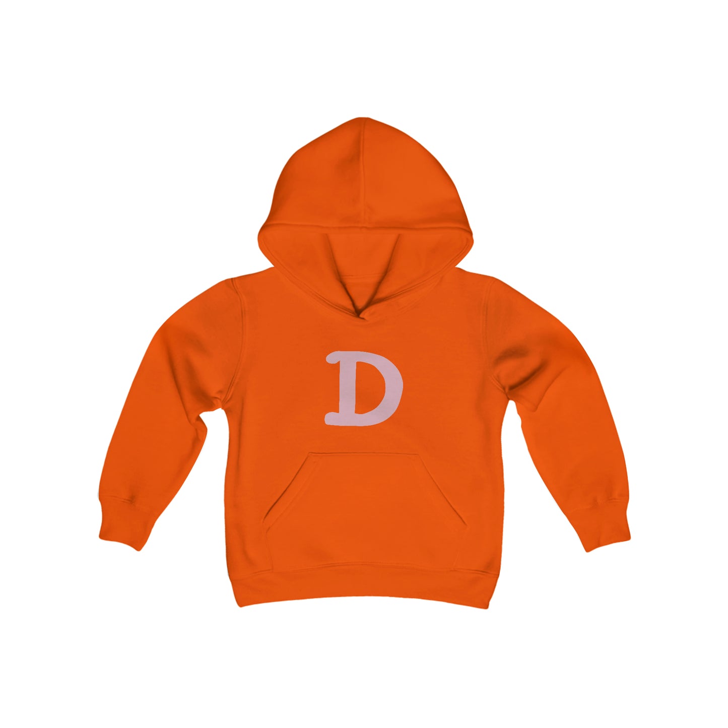 Detroit 'Old French D' Hoodie (Pink Full Body Outline) | Unisex Youth