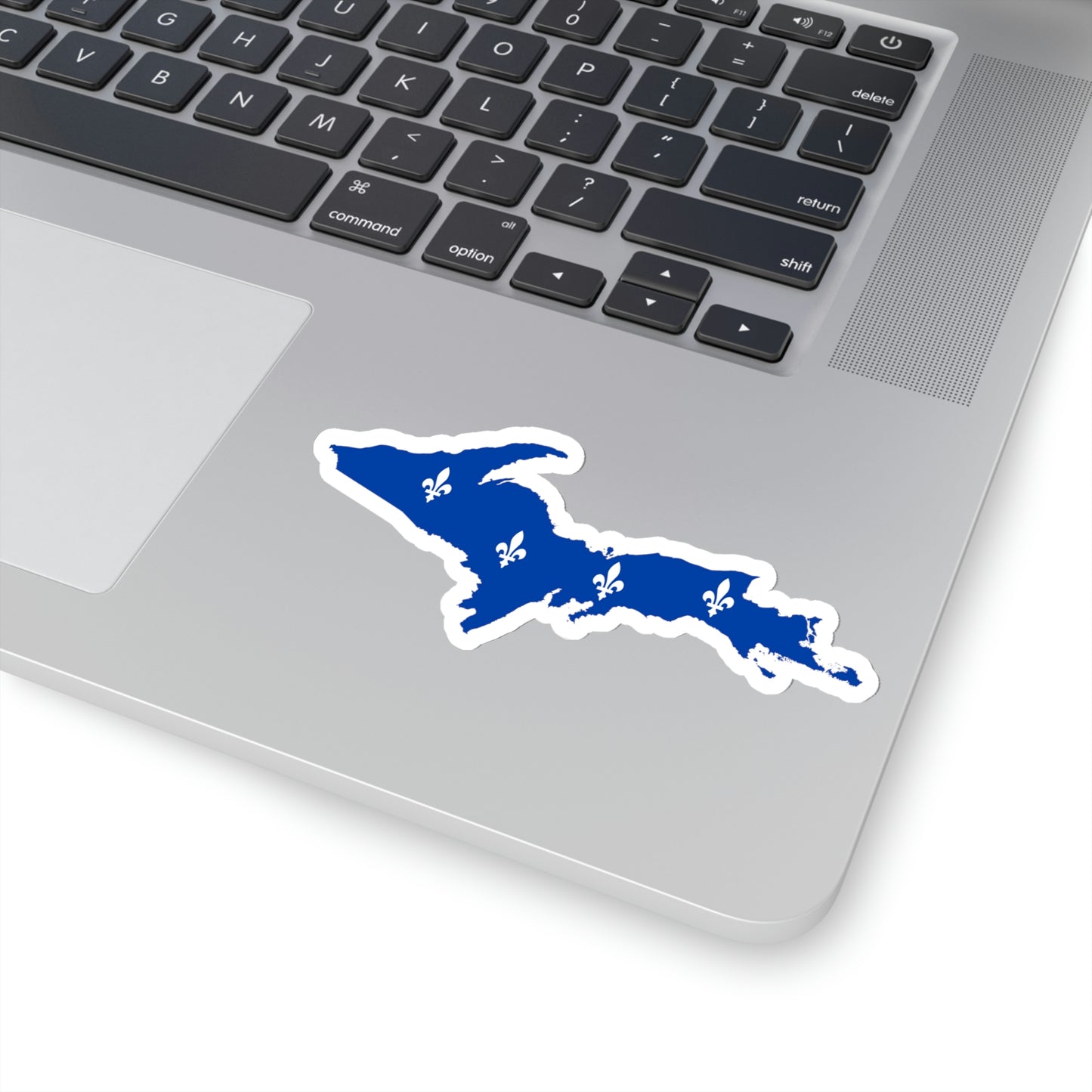 Michigan Upper Peninsula Kiss-Cut Sticker (w/ UP Quebec Flag Outline)