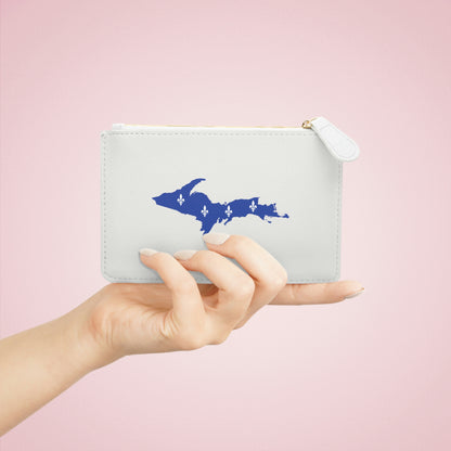 Michigan Upper Peninsula Mini Clutch Bag (Birch Bark White w/ UP Quebec Flag Outline)