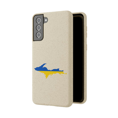 Michigan Upper Peninsula Biodegradable Phone Cases (w/ UP Ukraine Flag Outline) | Samsung Android