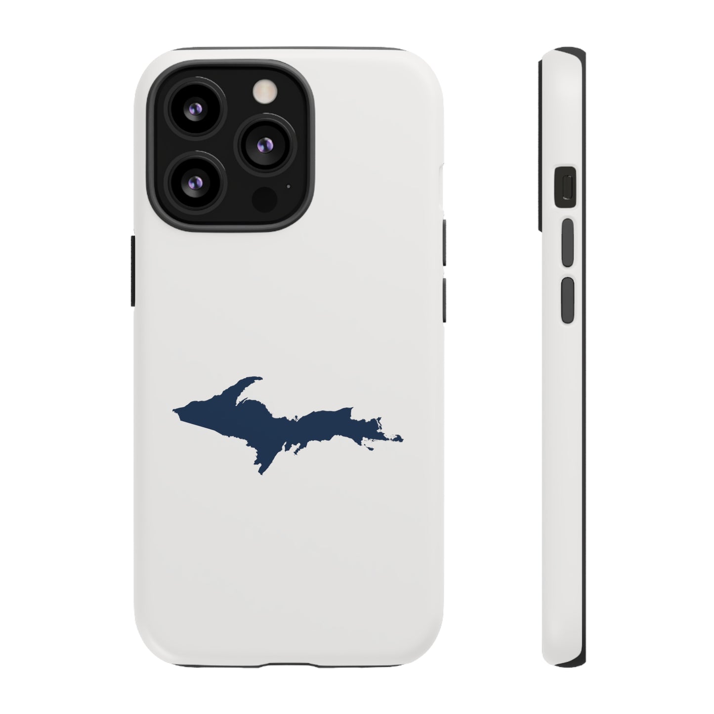 Michigan Upper Peninsula Tough Phone Case (Birch Bark White w/ UP Outline) | Apple iPhone