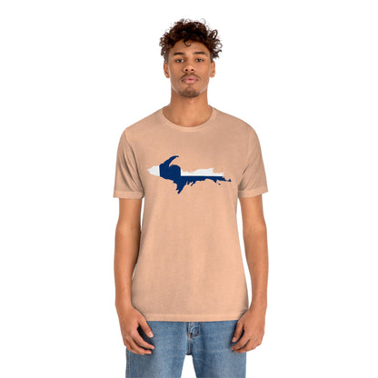 Michigan Upper Peninsula T-Shirt (w/ UP Finland Flag Outline) | Unisex Standard Fit