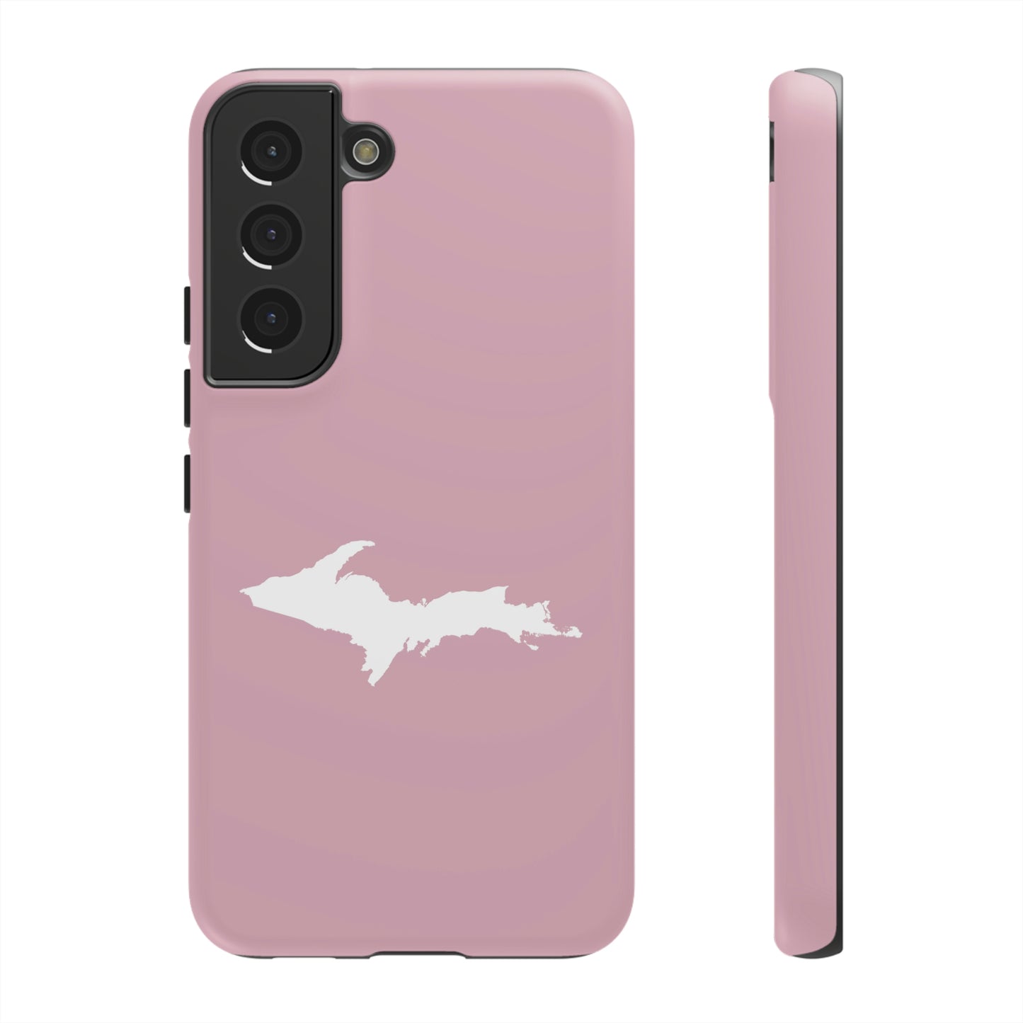 Michigan Upper Peninsula Tough Phone Case (Pink w/ UP Outline) | Samsung & Pixel Android