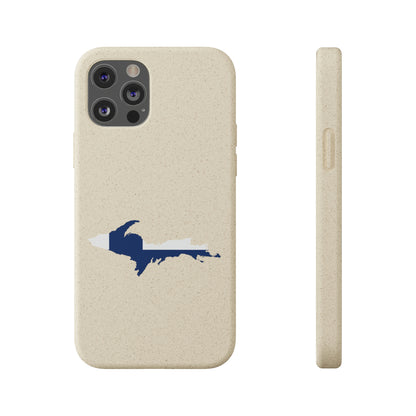 Michigan Upper Peninsula Biodegradable Phone Cases (w/ UP Finland Flag Outline) | Apple iPhone