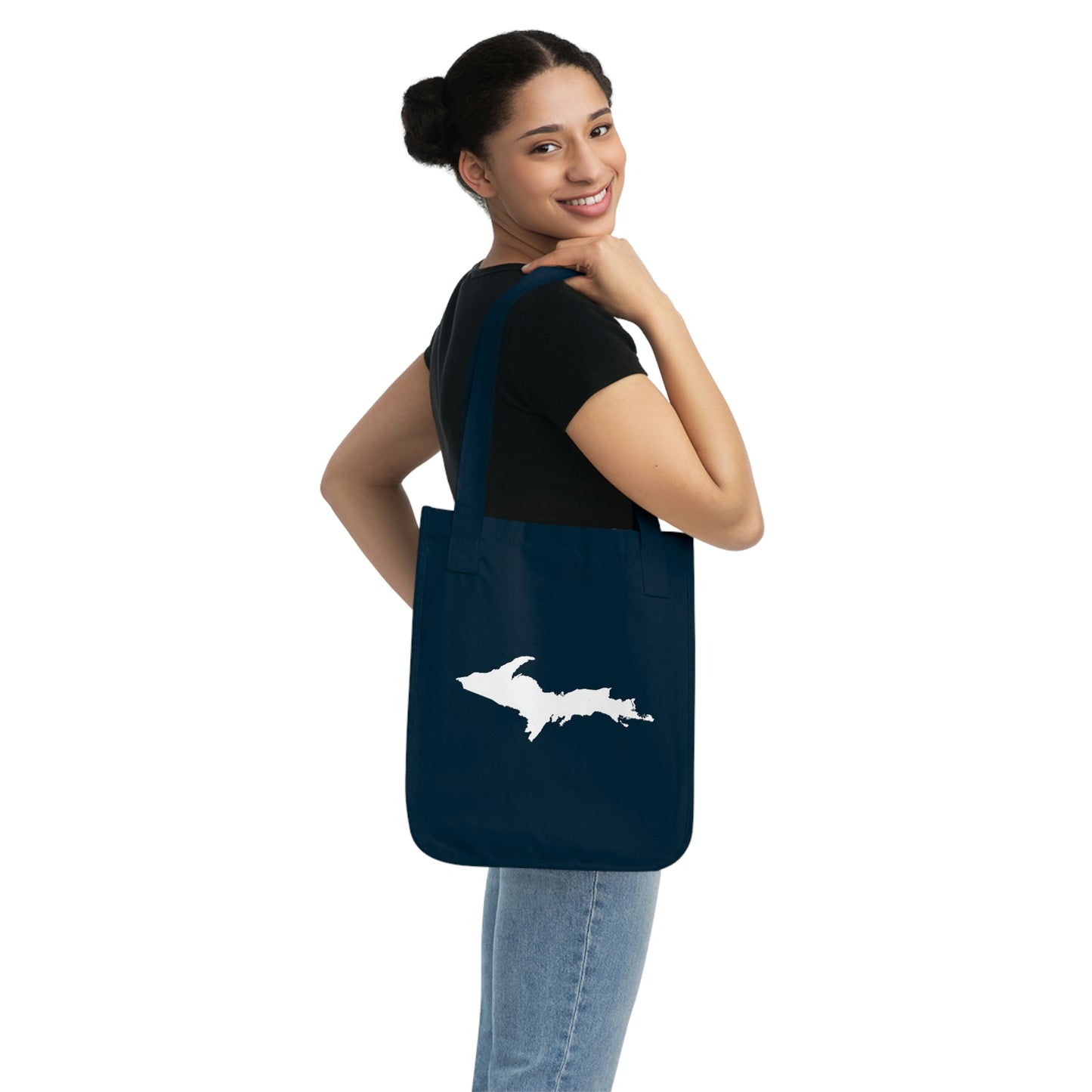 Michigan Upper Peninsula Heavy Tote Bag (w/ UP Outline)