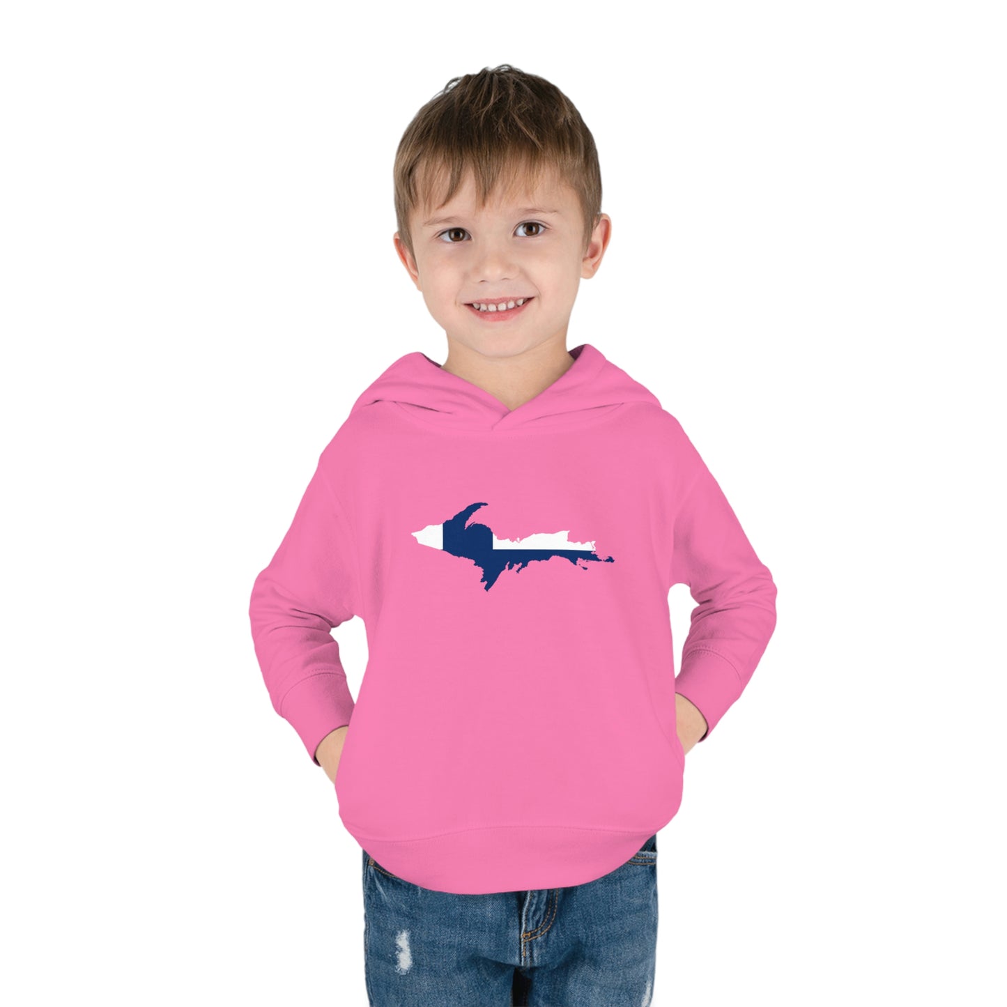 Michigan Upper Peninsula Hoodie (w/ UP Finland Flag Outline) | Unisex Toddler