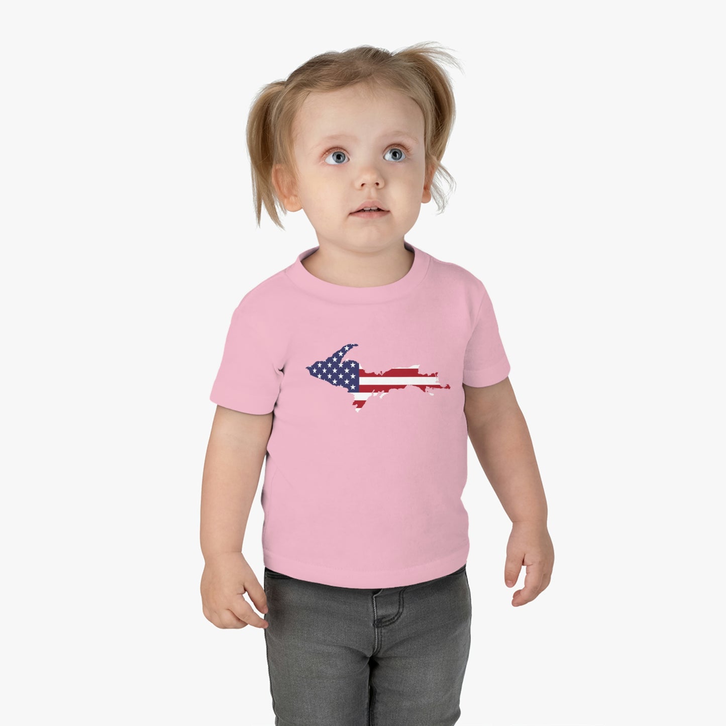 Michigan Upper Peninsula Infant T-Shirt (w/ UP USA Flag Outline) | Short Sleeve