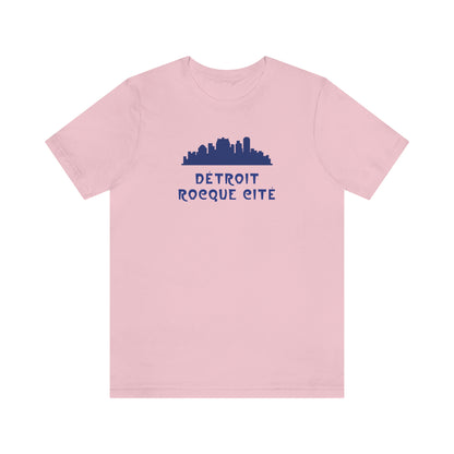 'Détroit Rocque Cité' with Skyline T-Shirt | Unisex Standard Fit