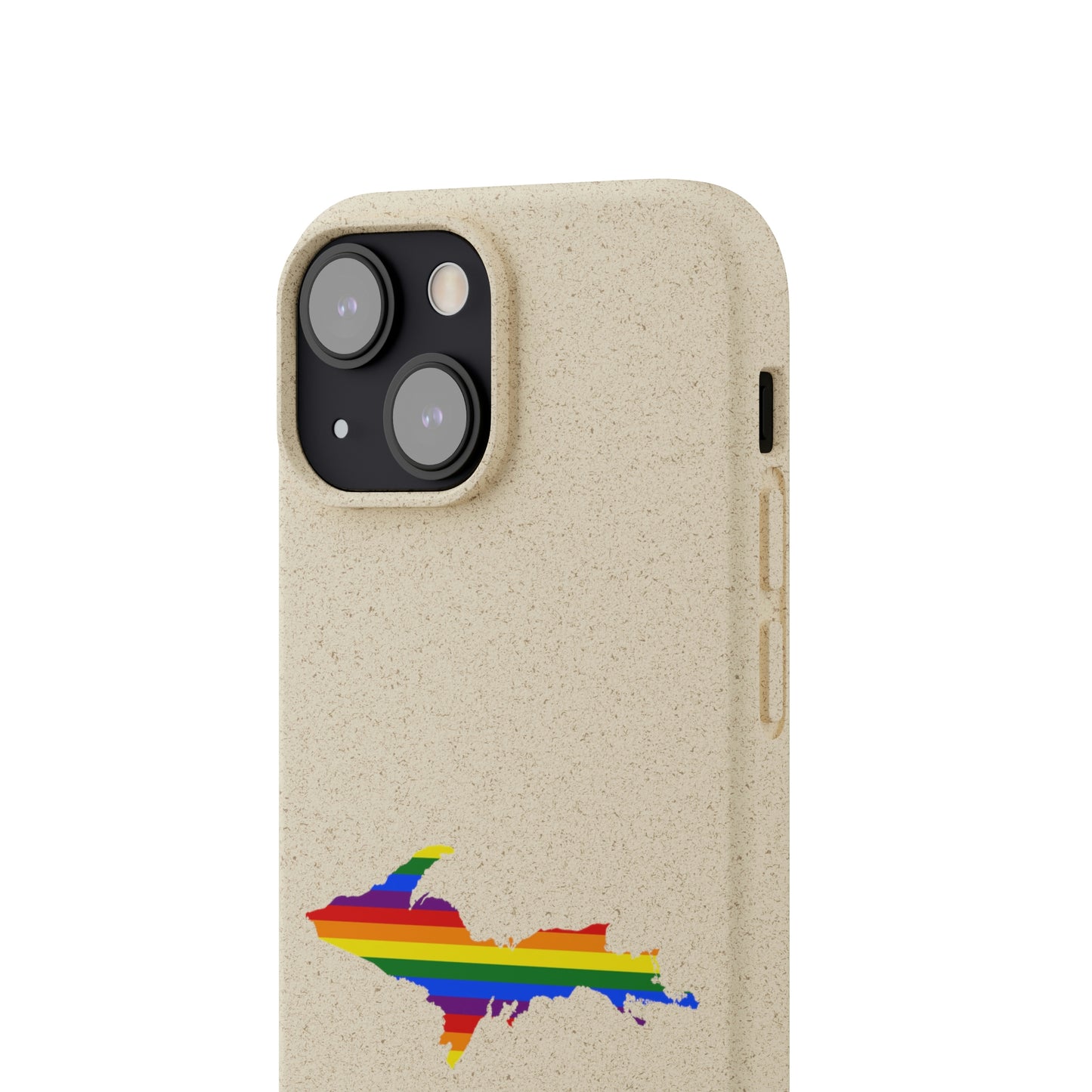 Michigan Upper Peninsula Biodegradable Phone Cases (w/ UP Pride Flag Outline) | Apple iPhone