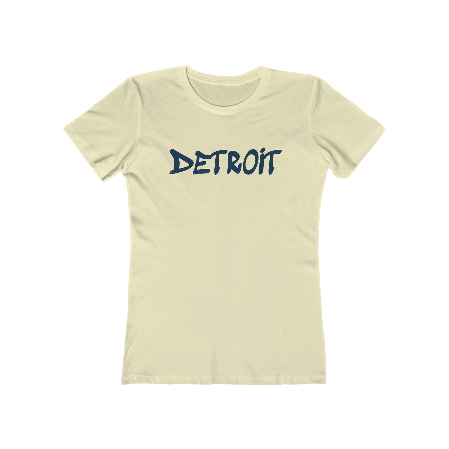 'Detroit' T-Shirt (1980s Hip Hop Font) | Women's Boyfriend Cut