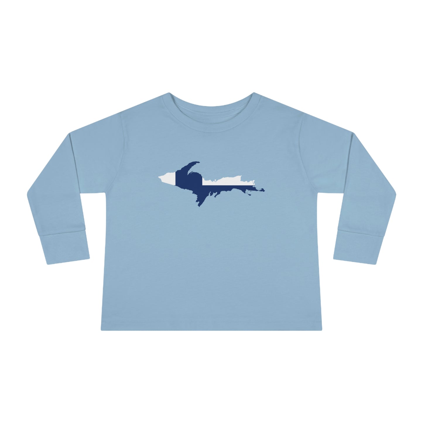 Michigan Upper Peninsula T-Shirt (w/ UP Finland Flag Outline) | Toddler Long Sleeve