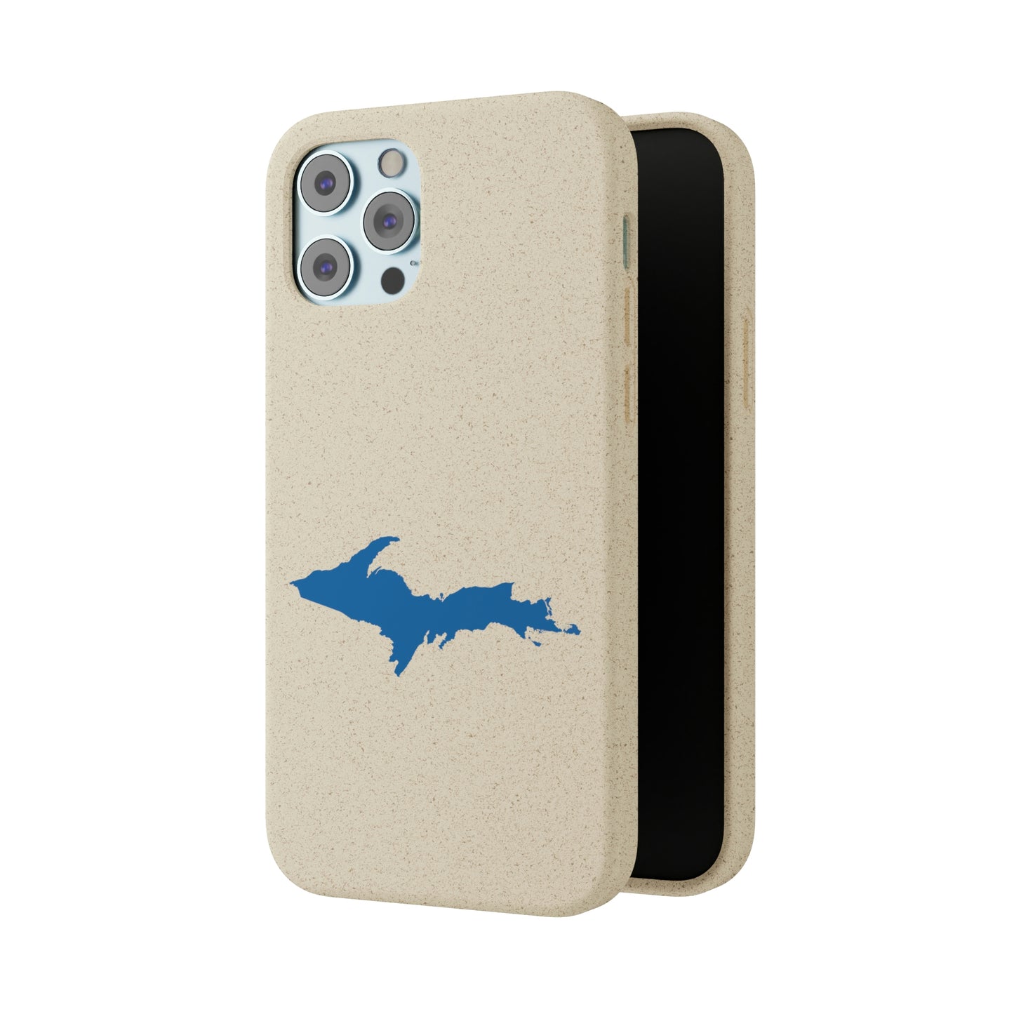 Michigan Upper Peninsula Biodegradable Phone Cases (w/ Azure UP Outline) | Apple iPhone