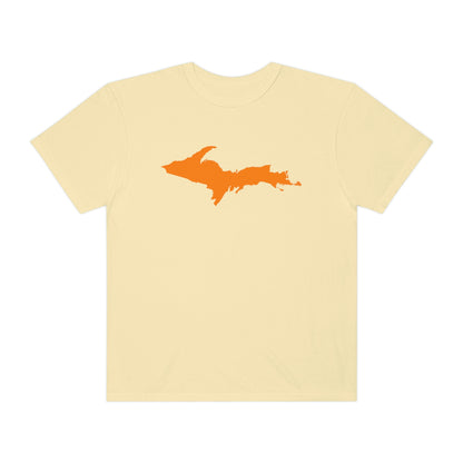 Michigan Upper Peninsula T-Shirt (w/ Orange UP Outline) | Unisex Garment-Dyed