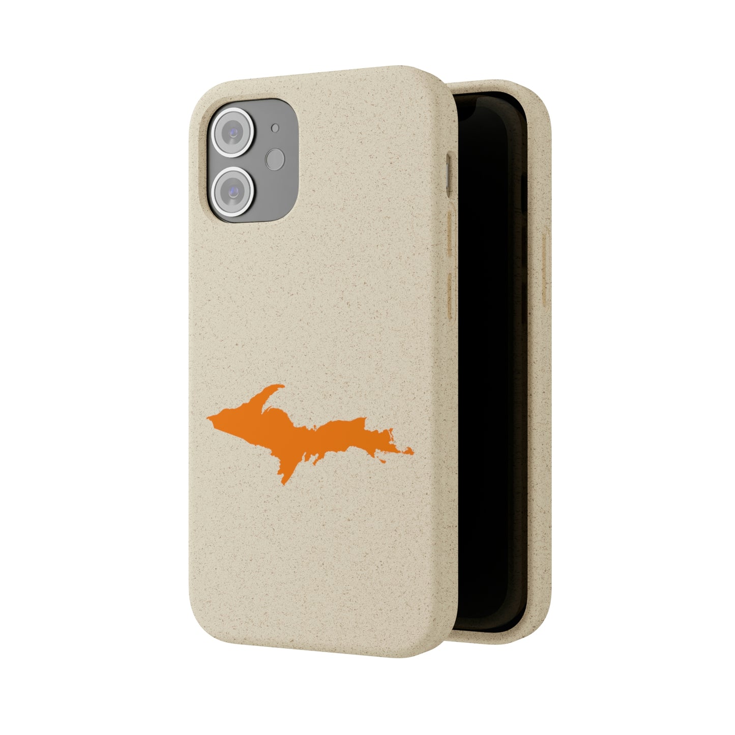 Michigan Upper Peninsula Biodegradable Phone Cases (w/ Orange UP Outline) | Apple iPhone