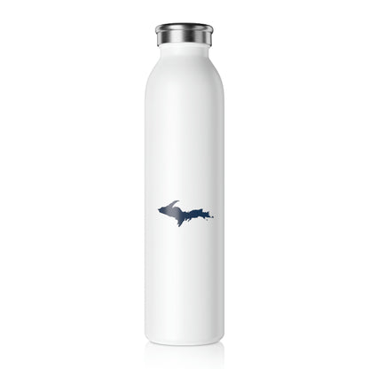 Michigan Upper Peninsula Water Bottle (w/ Navy UP Outline) | 20oz Double-Walled