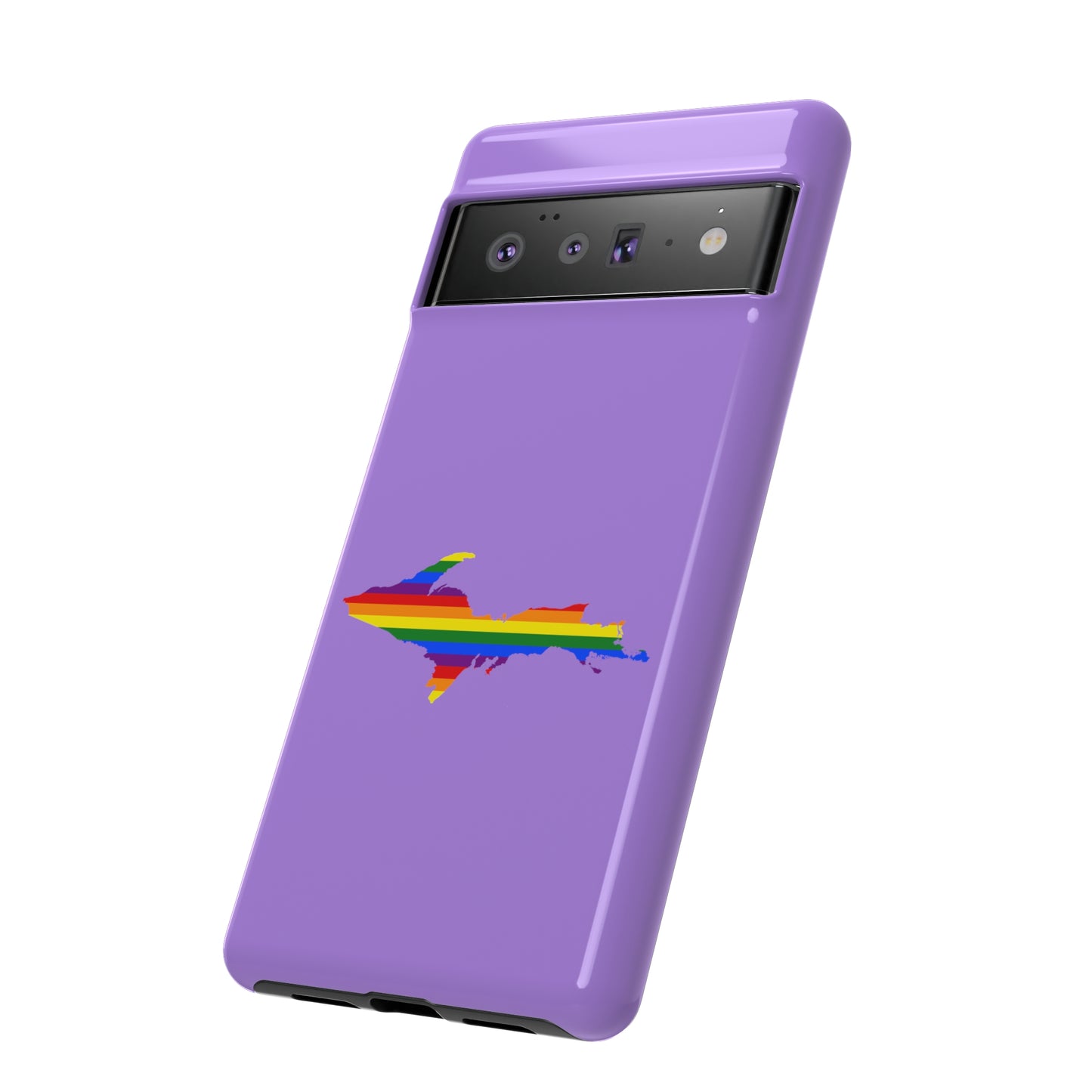 Michigan Upper Peninsula Tough Phone Case (Lavender w/ UP Pride Flag Outline) | Samsung & Pixel Android