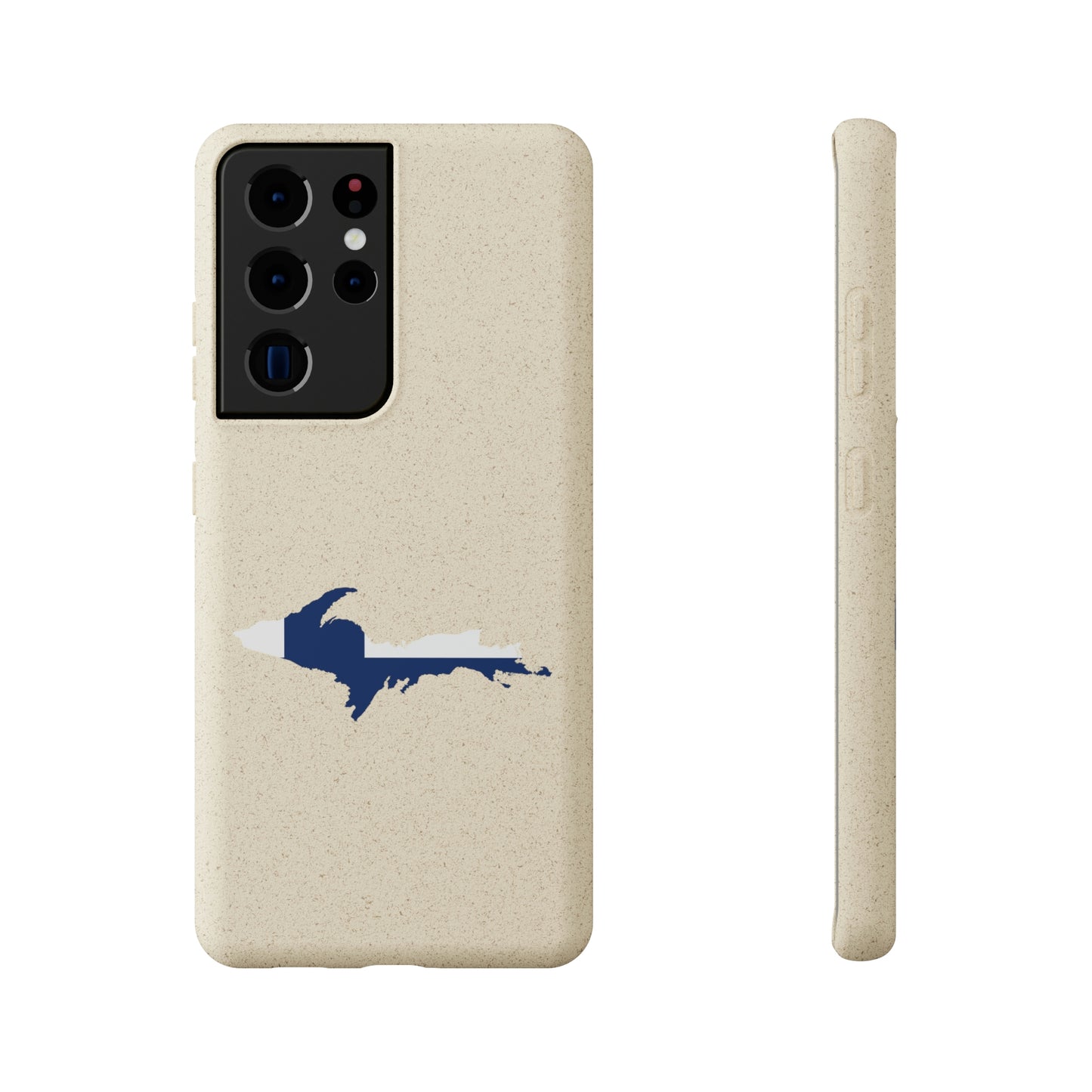 Michigan Upper Peninsula Biodegradable Phone Cases (w/ UP Finland Flag Outline) | Samsung Android