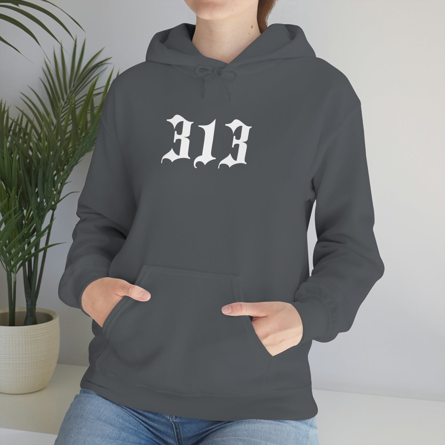 Detroit '313' Hoodie (Old English Font) | Unisex Standard